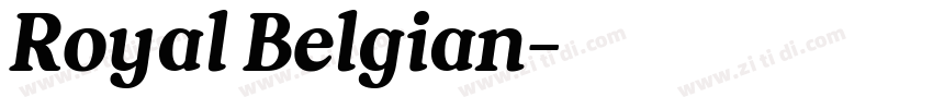 Royal Belgian字体转换